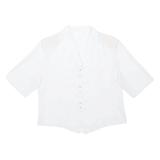 DEGRIS Womens Plain Shirt White M