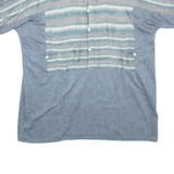 PUNCH Mens Shirt Blue Striped L