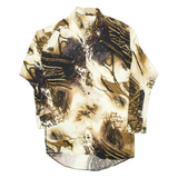 Womens Shirt Black Animal Print Long Sleeve M