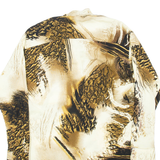 Womens Shirt Black Animal Print Long Sleeve M