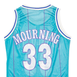 Charlotte #33 Mourning Basketball Mens Jersey Blue Sleeveless USA Crew Neck S
