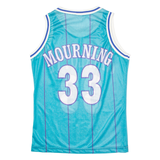 Charlotte #33 Mourning Basketball Mens Jersey Blue Sleeveless USA Crew Neck S