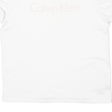 CALVIN KLEIN Womens T-Shirt White Crew Neck L