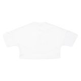ADIDAS ORIGINALS Womens T-Shirt White V-Neck UK 14