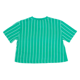 KARL KANI Pinstripe Cropped Womens T-Shirt Green XS