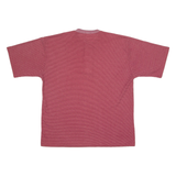 CALVIN KLEIN Mens T-Shirt Maroon 90s Button Neck XL