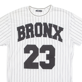 FUBU Pinstripe Bronx Womens Jersey White USA XL