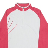 ADIDAS Training Womens T-Shirt Grey Long Sleeve 1/4 Zip UK 14