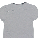 ADIDAS ORIGINALS Striped Womens T-Shirt Black V-Neck S