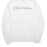 CHAMPION Womens White Hoodie L