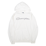 CHAMPION Womens White Hoodie L