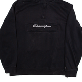 CHAMPION Womens Black Hoodie L