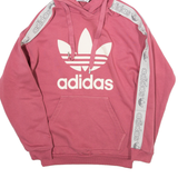 ADIDAS Womens Pink Hoodie UK 4