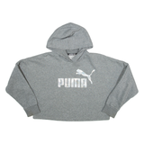 PUMA Cropped Womens Grey Hoodie M