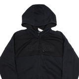 ADIDAS Womens Black Hoodie Full Zip L