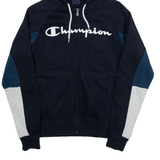 CHAMPION Womens Blue Hoodie Full Zip S