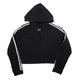 ADIDAS Womens Black Hoodie UK 10