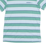 ADIDAS ORIGINALS Striped Mens T-Shirt Blue Crew Neck S