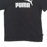 PUMA Mens T-Shirt Black Crew Neck M