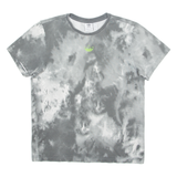 ADIDAS ORIGINALS Tie-Dye Womens T-Shirt Grey Crew Neck UK 8