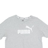 PUMA Cropped Womens T-Shirt Grey Crew Neck M