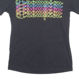 CHAMPION Mens T-Shirt Black Crew Neck XS