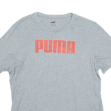 PUMA Mens T-Shirt Grey Crew Neck 2XL