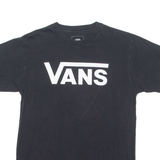 VANS Mens T-Shirt Black Crew Neck S