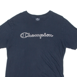 CHAMPION Mens T-Shirt Blue Crew Neck L