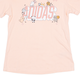ADIDAS Womens T-Shirt Pink Crew Neck XS