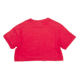 ELLESSE Cropped Womens T-Shirt Red Crew Neck UK 12