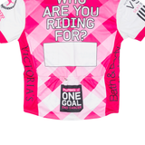 AK APPAREL Cycling Mens Jersey Pink 1/2 Zip M