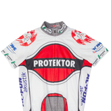 SWISS QUALITY Cycling Full Zip Mens Jersey White L