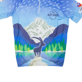 BANCO Cycling Mens Jersey Blue 1/4 Zip XL