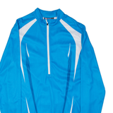 CRIVIT Cycling Mens Jersey Blue Long Sleeve 1/2 Zip M