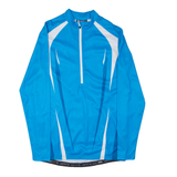CRIVIT Cycling Mens Jersey Blue Long Sleeve 1/2 Zip M