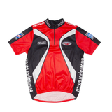 GOLDEST Cycling Mens Jersey Red 1/4 Zip L
