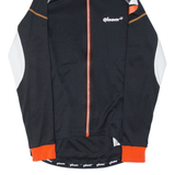 QLOOM Cycling Full Zip Mens Jersey Black Long Sleeve M