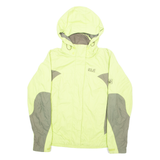 JACK WOLFSKIN Womens Rain Jacket Green Hooded UK 10