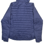 COLUMBIA Womens Puffer Coat Blue Nylon Hooded XS