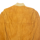 GAZA Mens Biker Jacket Brown L