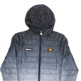 ELLESSE Mens Puffer Coat Grey Hooded S