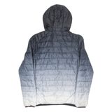 ELLESSE Mens Puffer Coat Grey Hooded S