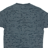 FRANKLIN MARSHALL Camo Mens T-Shirt Blue Crew Neck S