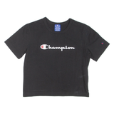 CHAMPION Cropped Womens T-Shirt Black M