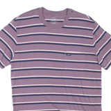 LEE Striped Mens T-Shirt Purple S