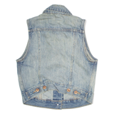 LEVI'S Womens Denim Gilet Blue 90s XS