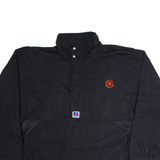 RUSSELL ATHLETIC Mens Track Jacket Black Nylon XL
