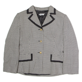 LUISA SPAGNOLI Womens Blazer Waistcoat White Viscose Houndstooth M
