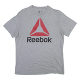 REEBOK Mens T-Shirt Grey M
